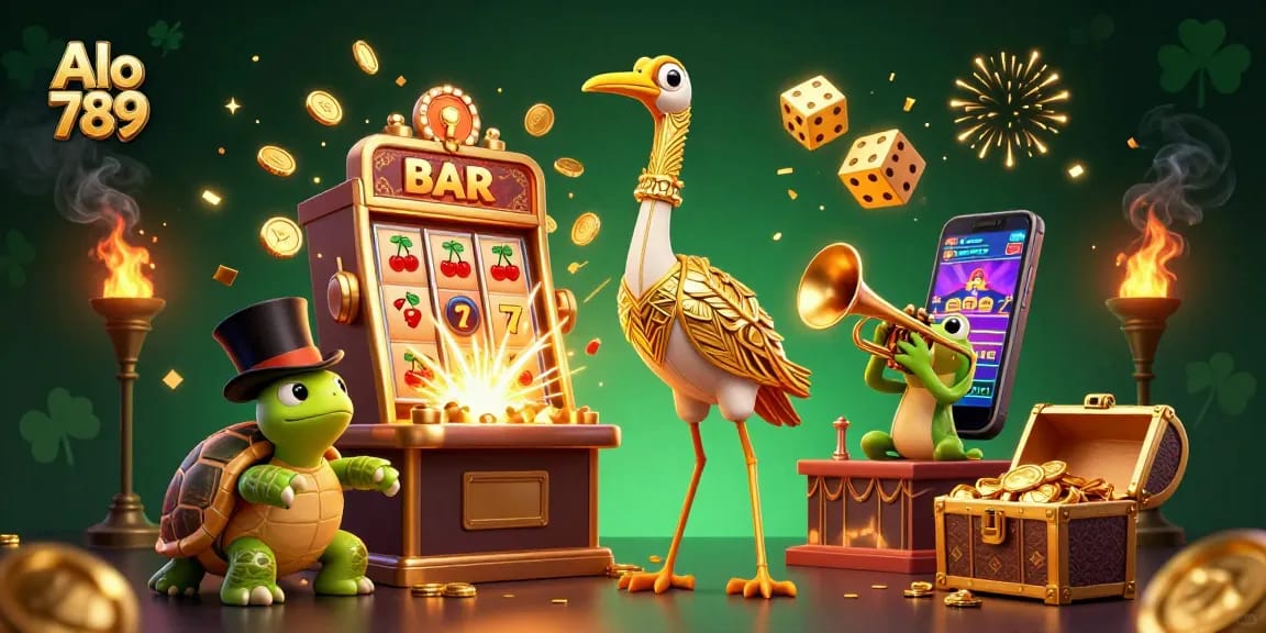 Play exciting games at Alo 789 and enjoy the lively atmosphere of a roaring twenties casino.