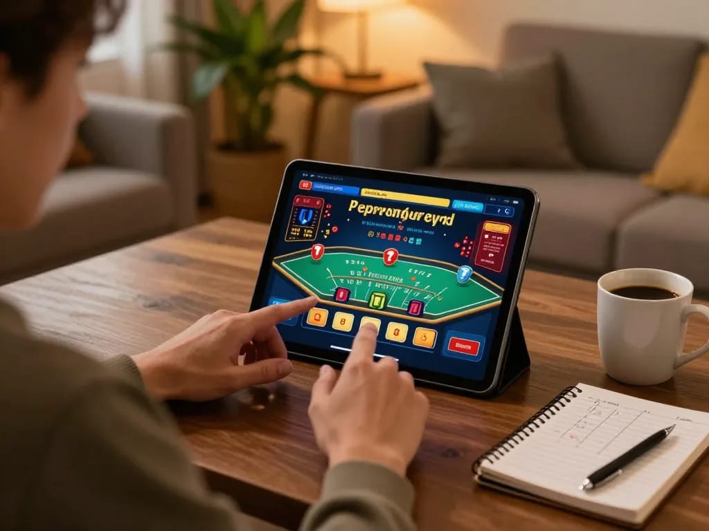 Player engaging in live dealer blackjack on LC88 tablet, showcasing interactive online gaming.