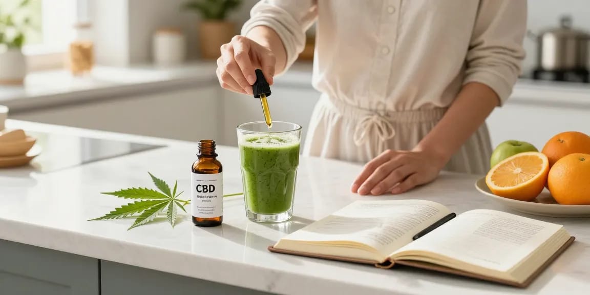 Ministry of Cannabis CBD oil tincture enhances natural wellness routine with fresh hemp extract and vitamins.