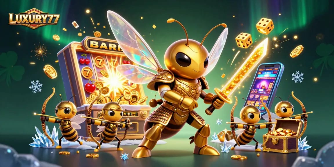 Bermain dengan LUXURY777 sambil menikmati slot jackpot dan arsitektur kasino yang megah.