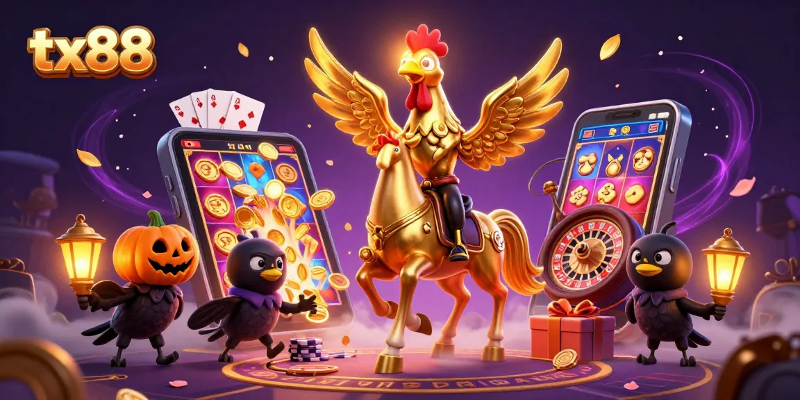 Experience thrilling gameplay with tx88 in a magical casino scene featuring animated characters.