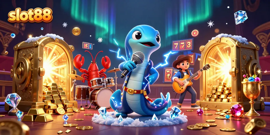 Experience the excitement of slot88 with vibrant underwater casino elements featuring a DJ eel and dynamic gameplay.