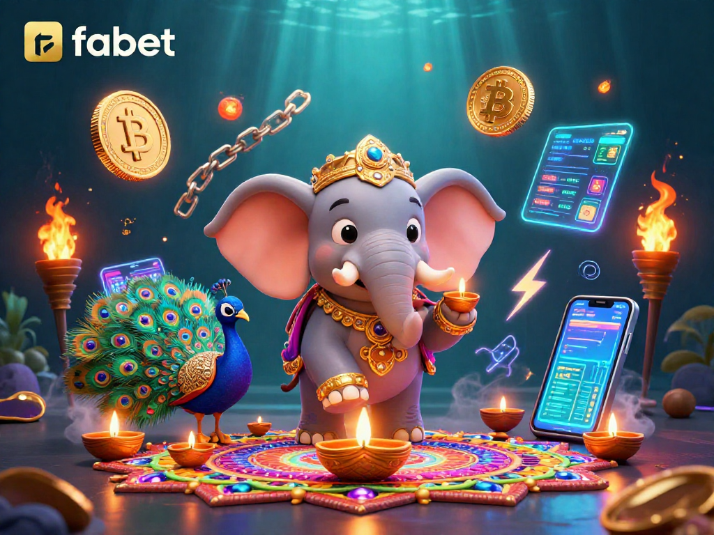 Experience fabet's vibrant cartoon casino world with colorful characters and dynamic crypto elements.