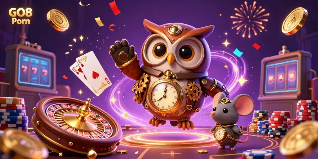 Experience high-energy casino action with GO8 Porn featuring vibrant gaming symbols and rich 3D visuals.