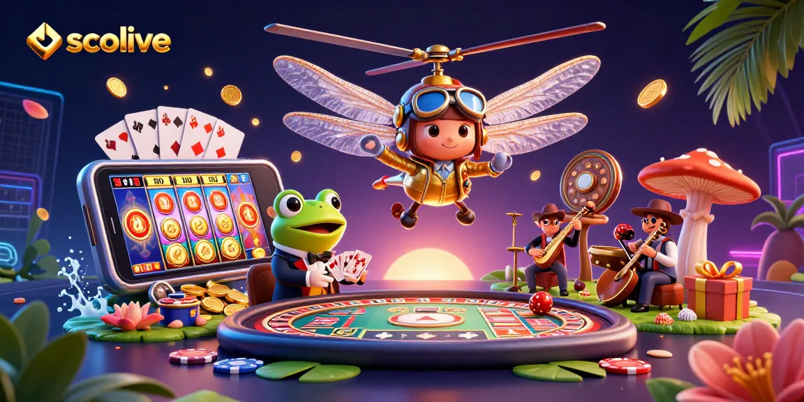 Socolive showcases thrilling gambling experiences with dazzling casino elements in a vibrant 3D illustration.