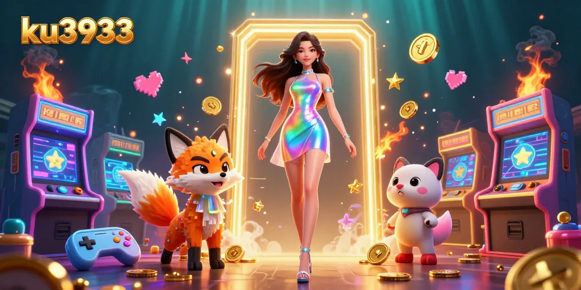 Engage with ku3933 by exploring vibrant casino-themed 3D visuals featuring futuristic elements.