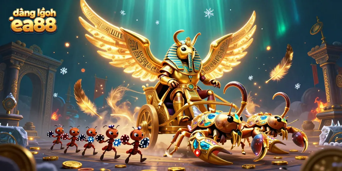 Engage with EA88 through enhanced slots and casino opportunities, featuring vibrant and dynamic imagery.