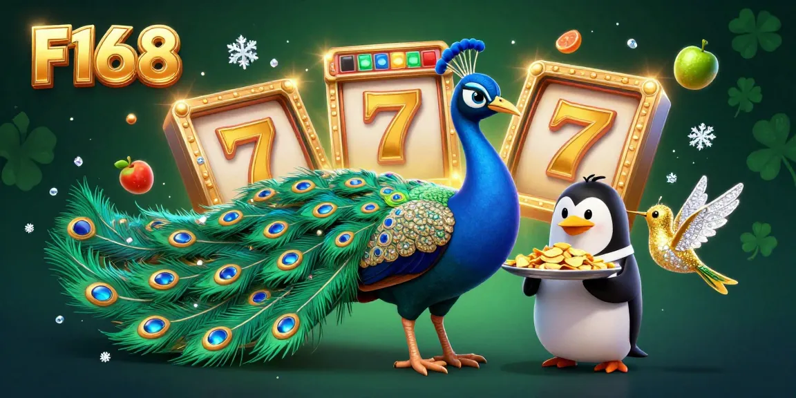 Experience the excitement of F168 with its dazzling slot games, featuring vibrant characters and lively casino elements.