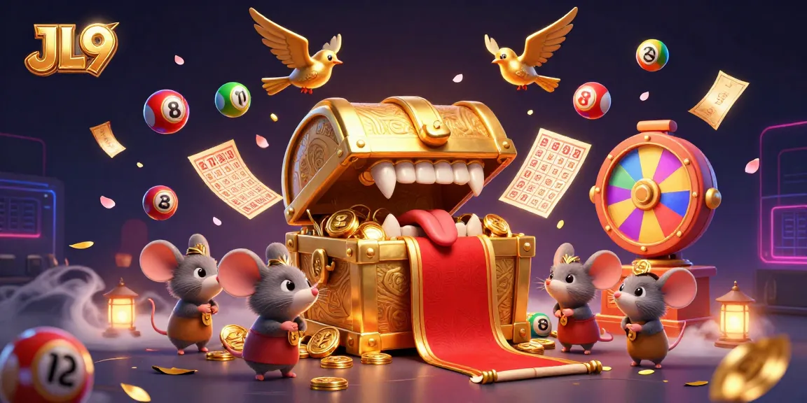 Experience thrilling gameplay at JL9 with a vibrant 3D illustration depicting various casino elements and excitement.