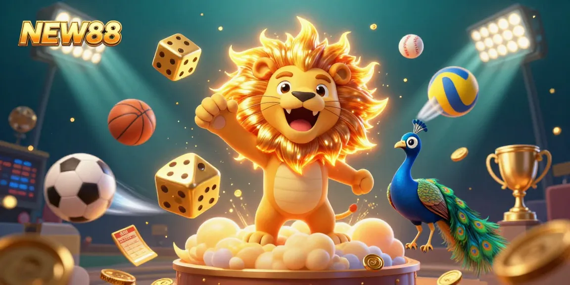 Experience thrilling gaming adventures at NEW88 with exciting 3D elements bursting with energy.