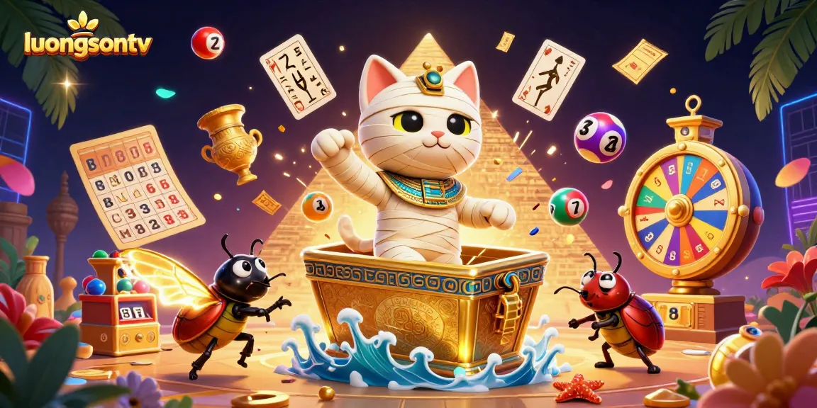 Play thrilling games at luongsontv with exciting visuals of 3D mummy cat and golden tickets.