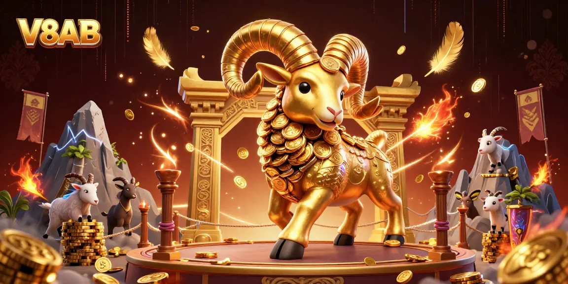 Experience exciting gameplay at V8AB with vibrant 3D characters and casino elements.