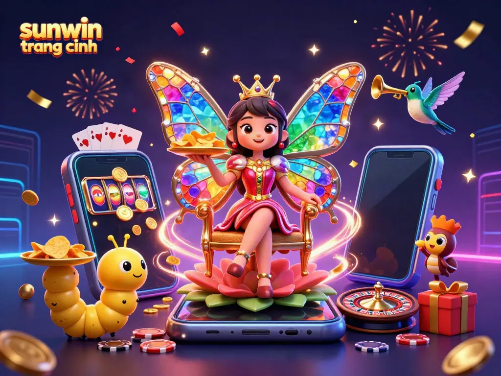 Engage with the enticing sunwin trang chính casino world featuring a vibrant butterfly queen and rich gaming elements.