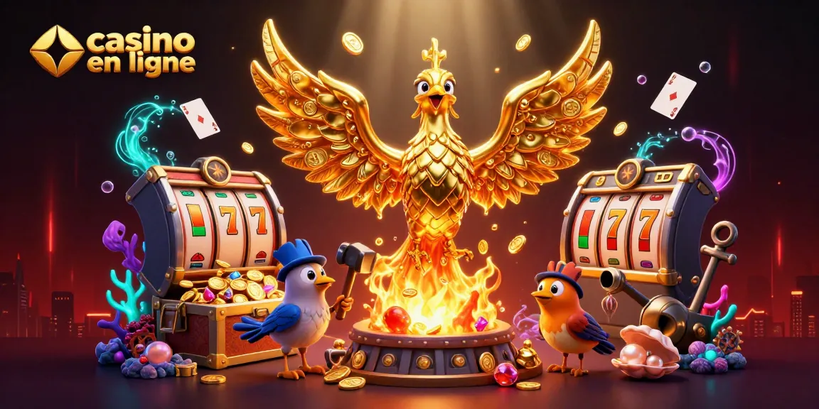 Obtenez des gains avec casino en ligne en découvrant une illustration dynamique pleine de jeux et de trésors.