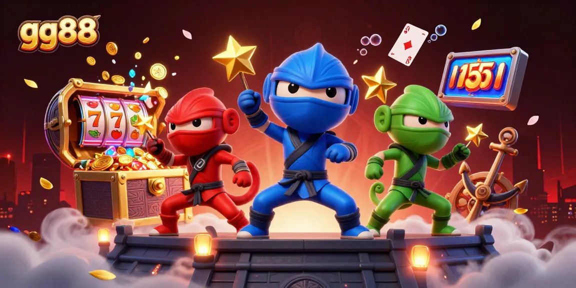 Experience thrilling adventures with gg88 as ninja chameleons explore casino treasures.