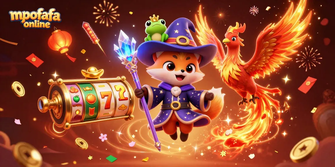 Engage with mpofafa online through thrilling spins and vibrant jackpots displayed in a magical scene.