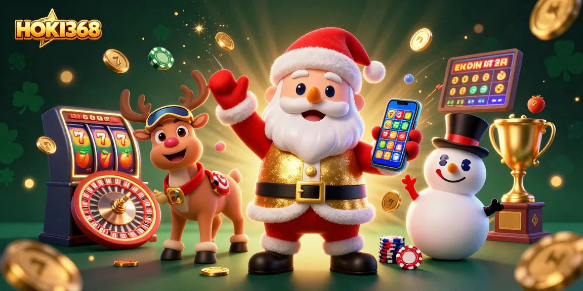 Experience excitement with HOKI368, where Santa and friends celebrate jackpot slots in style!