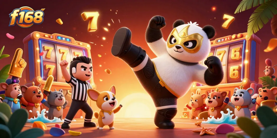 Experience thrilling jackpots at f168 with vibrant slots, celebrating wins in a lively casino scene.
