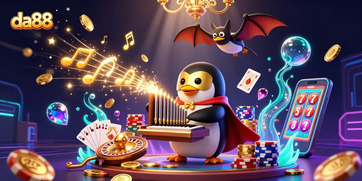 Experience da88 fun with a captivating 3D casino scene showcasing animated characters and vibrant gaming elements.