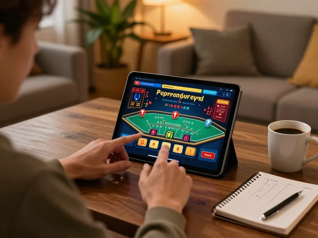 Player engaging in live dealer blackjack on LC88 tablet, showcasing interactive online gaming.