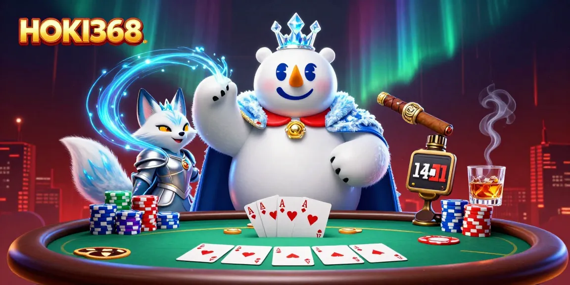 Play with HOKI368 at a glamorous poker scene filled with immersive details and enchanting characters.