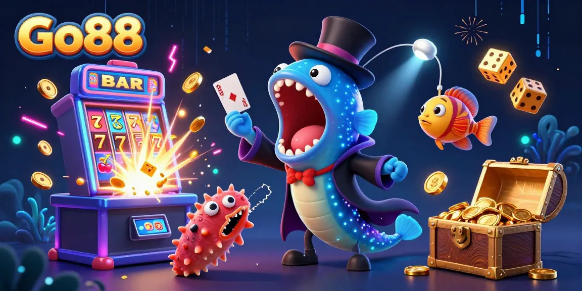 Go88 entertains with a magical underwater casino adventure featuring vibrant characters and jackpots.