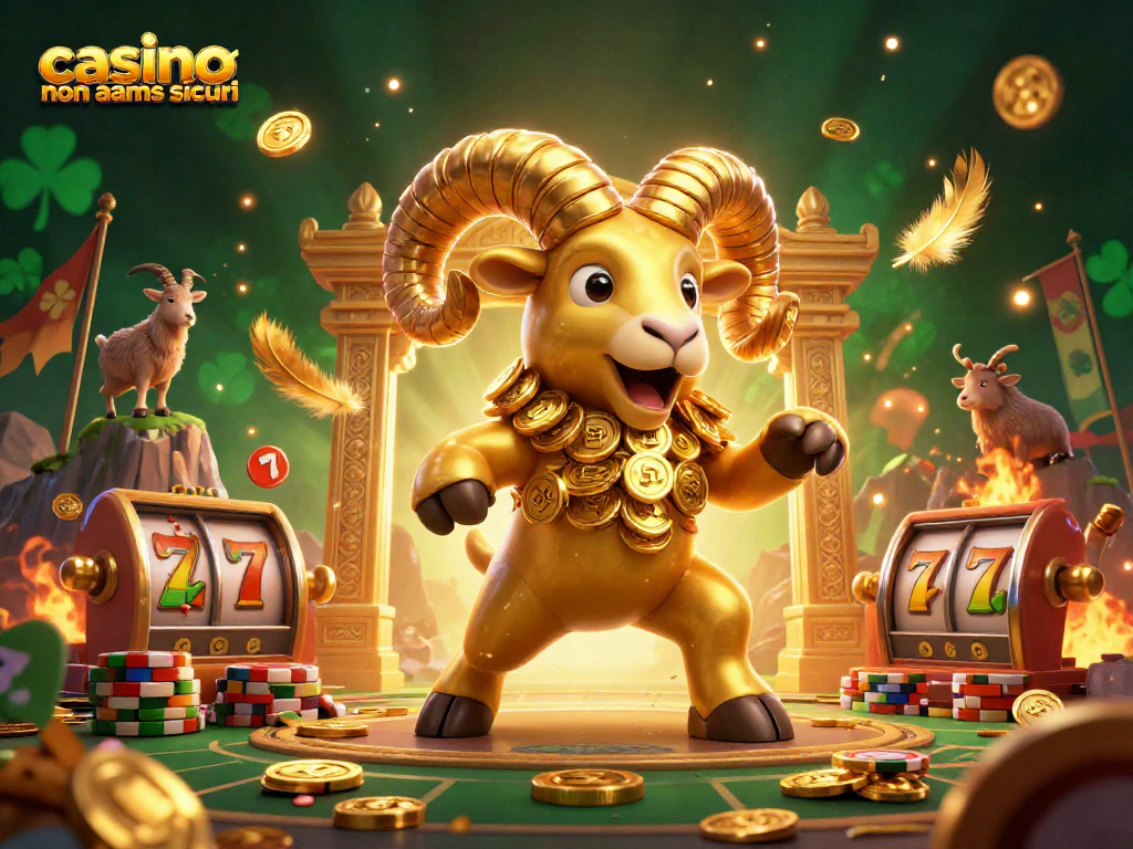 Scopri il mondo dei casino non aams sicuri con una scena 3D ricca di energia e divertimento.