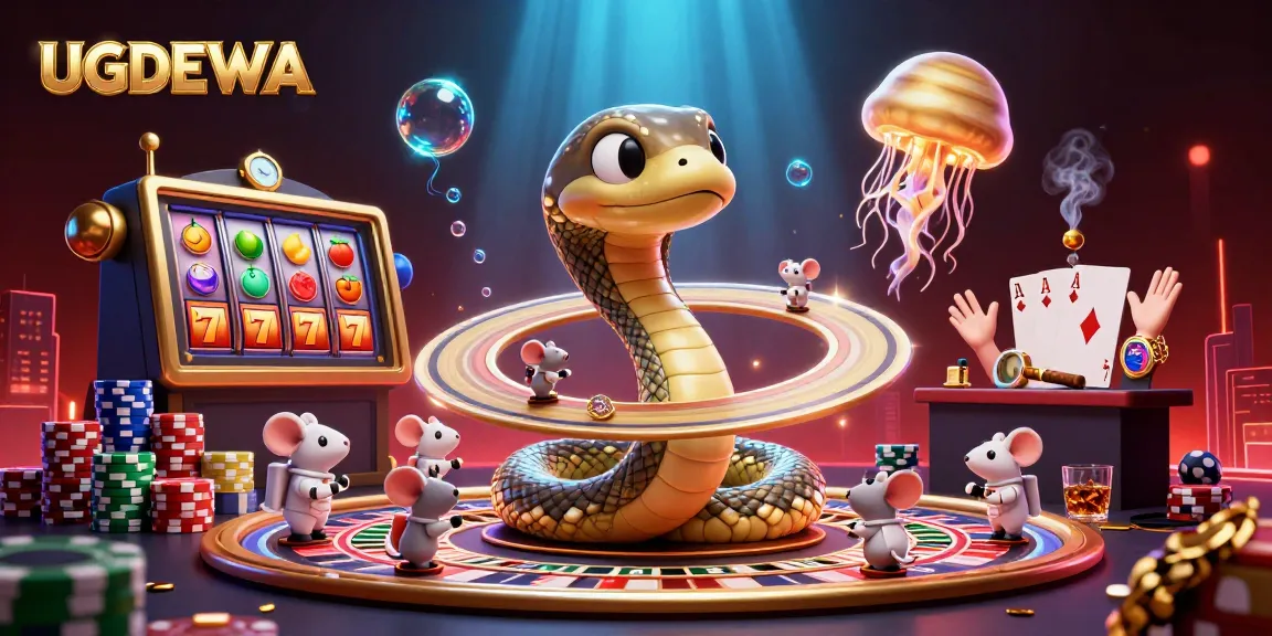 Experience the thrill of UGDEWA as playful astronaut mice place bets on a cosmic roulette wheel.