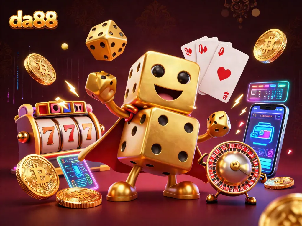 Win big with da88 at our dynamic online casino, featuring 3D golden dice, jackpot slots, and crypto rewards.