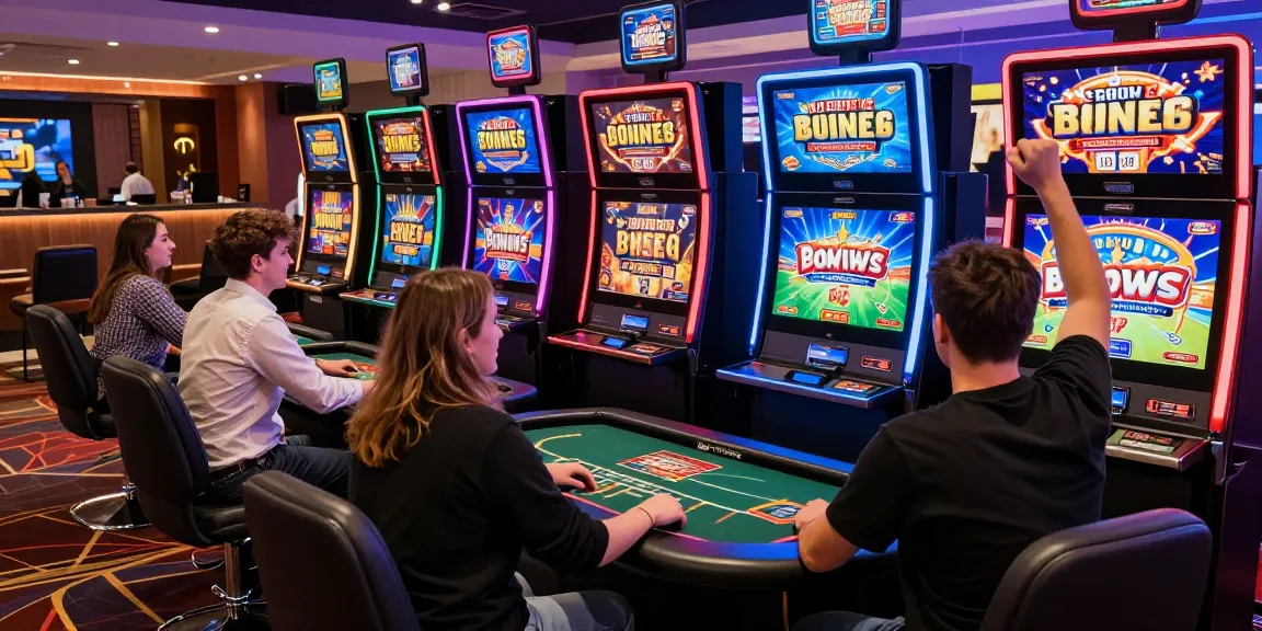 Engaging scene at credit card casinos at https://ibn.org.uk featuring players enjoying vibrant gaming tables and exciting promotions.