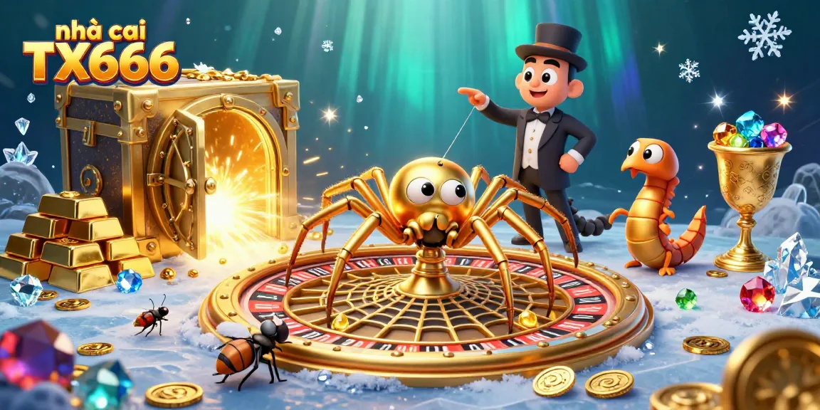 Experience the thrill of betting at nhà cái TX666 with dynamic gaming elements in this vibrant 3D illustration.