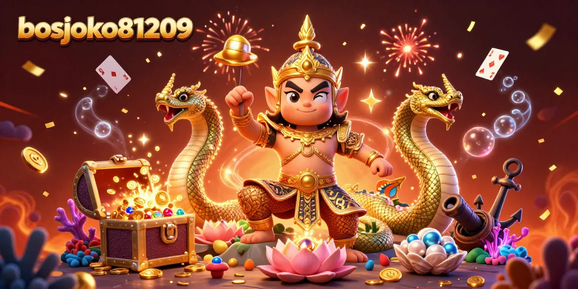 Bermain di bosjoko81209 dengan slot gacor dan jackpot menang yang penuh warna dalam ilustrasi 3D menarik.