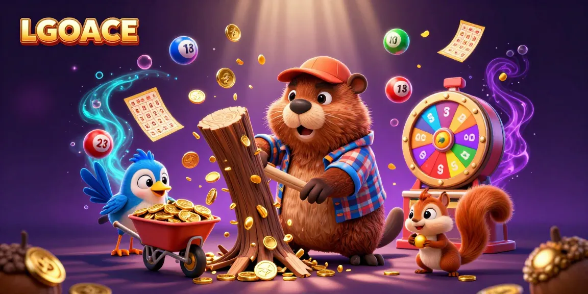 LGOACE reveals a playful casino adventure with a beaver, bird, and squirrel collecting golden coins