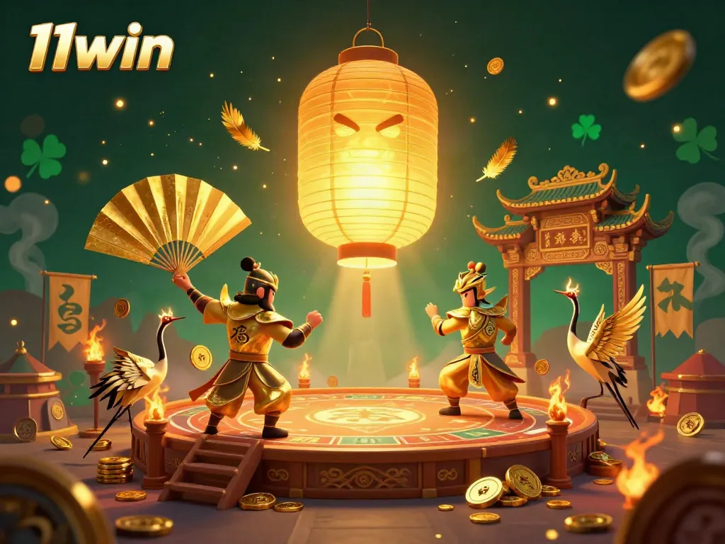 Experience the vibrant action of 11win at the night market casino filled with golden symbols and festive characters.