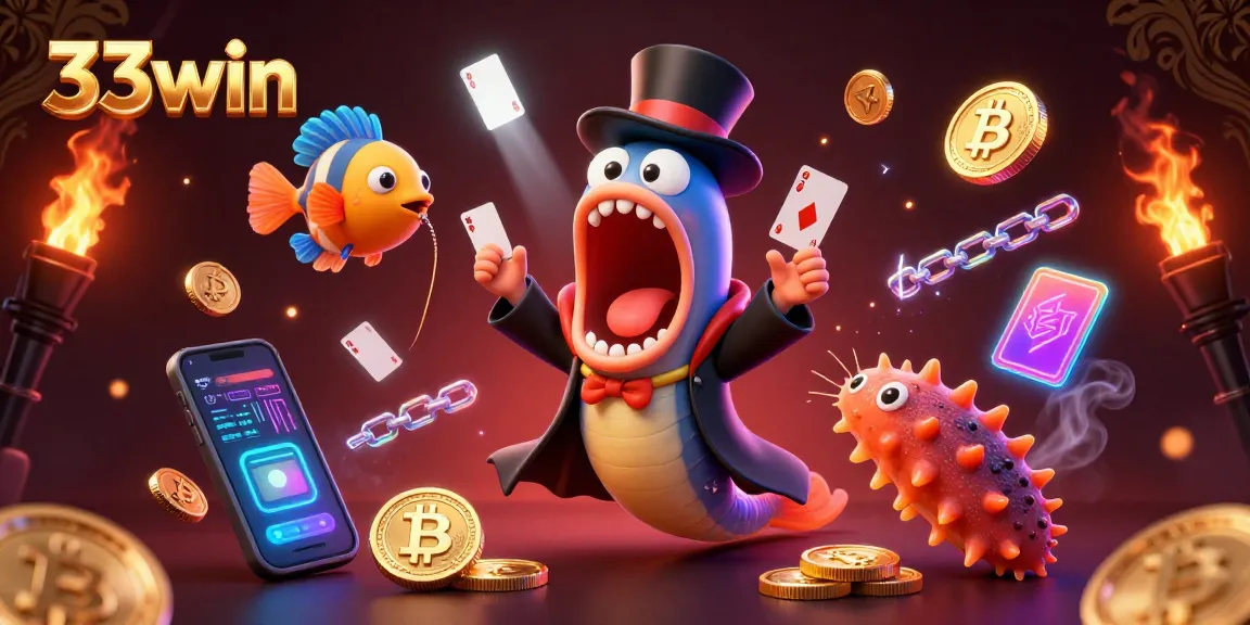 Experience exhilarating gaming at 33win with vibrant, dynamic casino elements in a captivating scene.