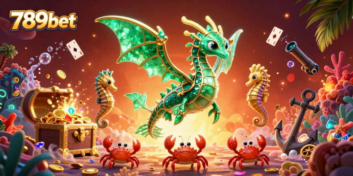 Experience the thrilling gameplay at 789bet with a vibrant sea dragon treasure scene.