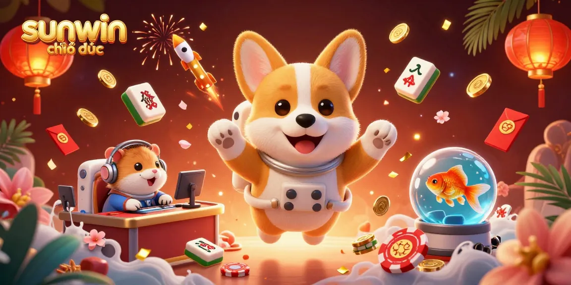 Engage in thrilling gameplay at sunwin chính thức, where a 3D astronaut corgi experiences casino fun and excitement.