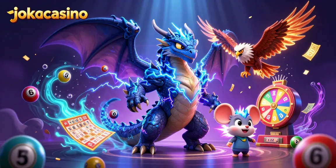Experience thrilling moments at jokacasino with vibrant lottery games and dynamic illustrations.