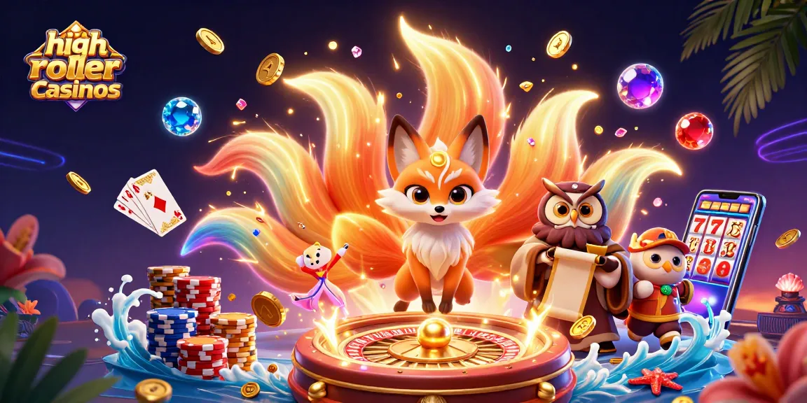 Experience the excitement of high roller casinos with vibrant visuals of gaming elements.