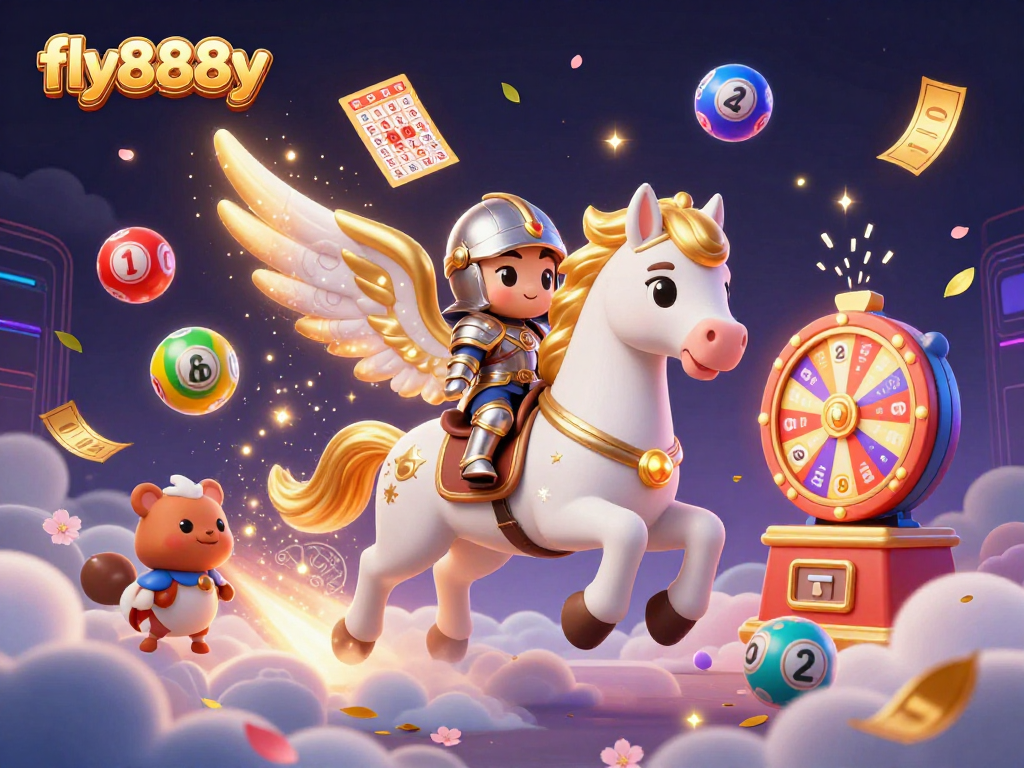 Experience the thrill of gaming at fly888y with vibrant animations and dynamic lottery elements coming to life.