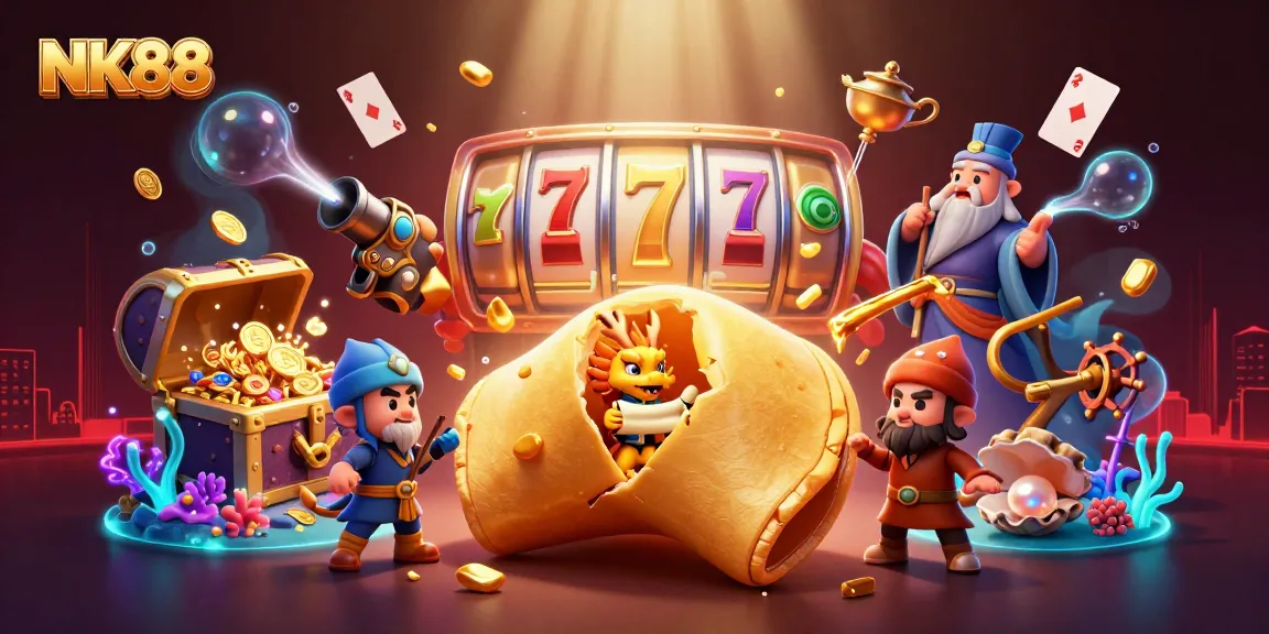 Experience thrilling gameplay with NK88’s vibrant slots and dynamic gaming elements in a magical casino world.