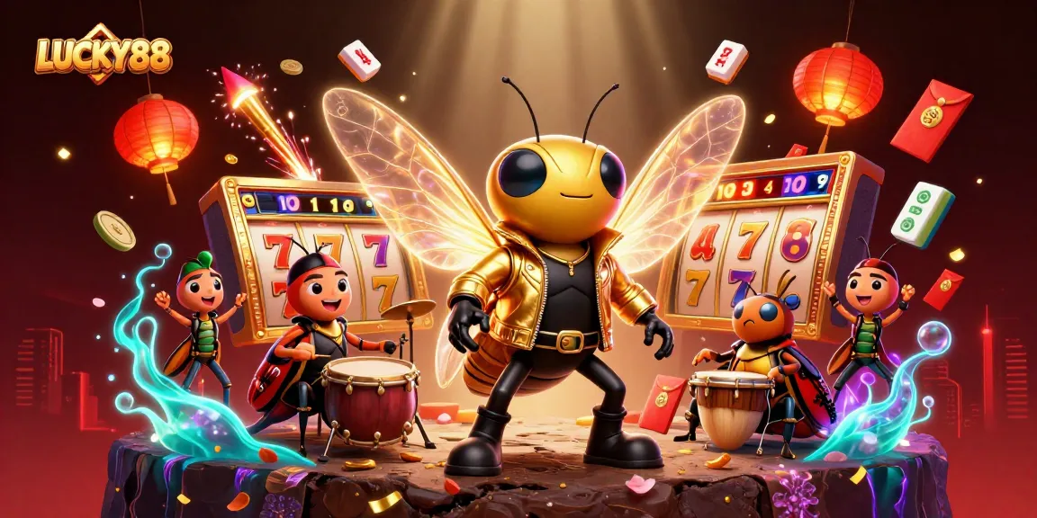 Experience the exciting wins with LUCKY88 in a vibrant, dynamic casino scene filled with action!
