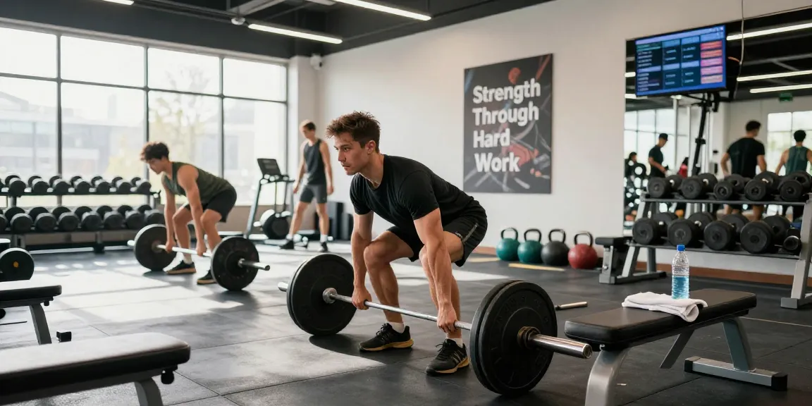 Anabolika Shop showcasing a dynamic gym scene with athletes training, emphasizing fitness dedication and community.