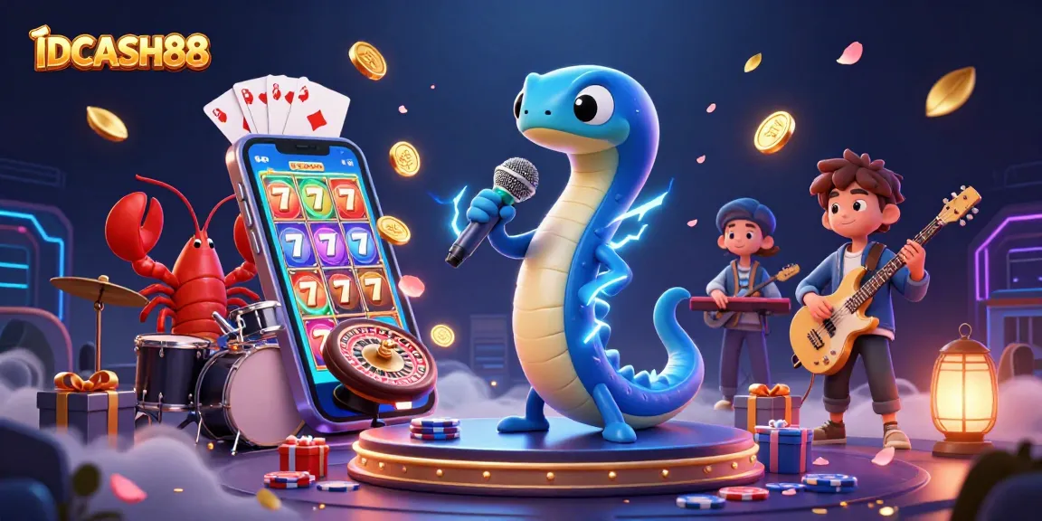 Engage in thrilling gameplay with IDCASH88 at an underwater casino featuring vibrant slot games.