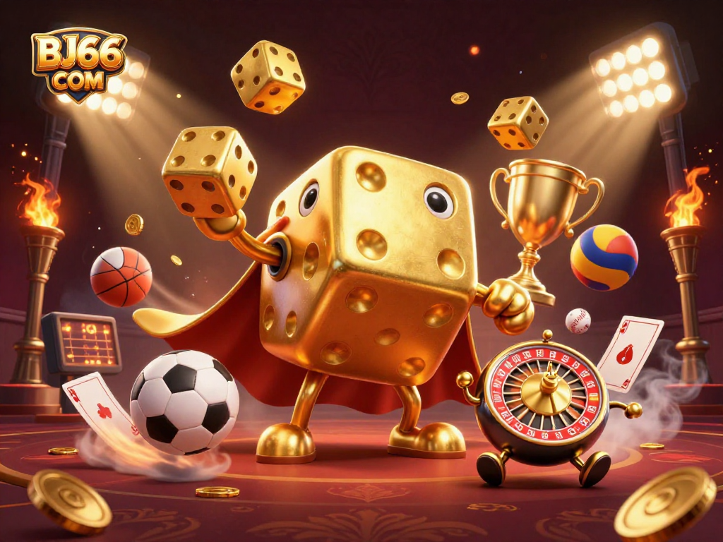 Engage in thrilling bets on BJ66 COM while watching exciting golden dice and sports elements