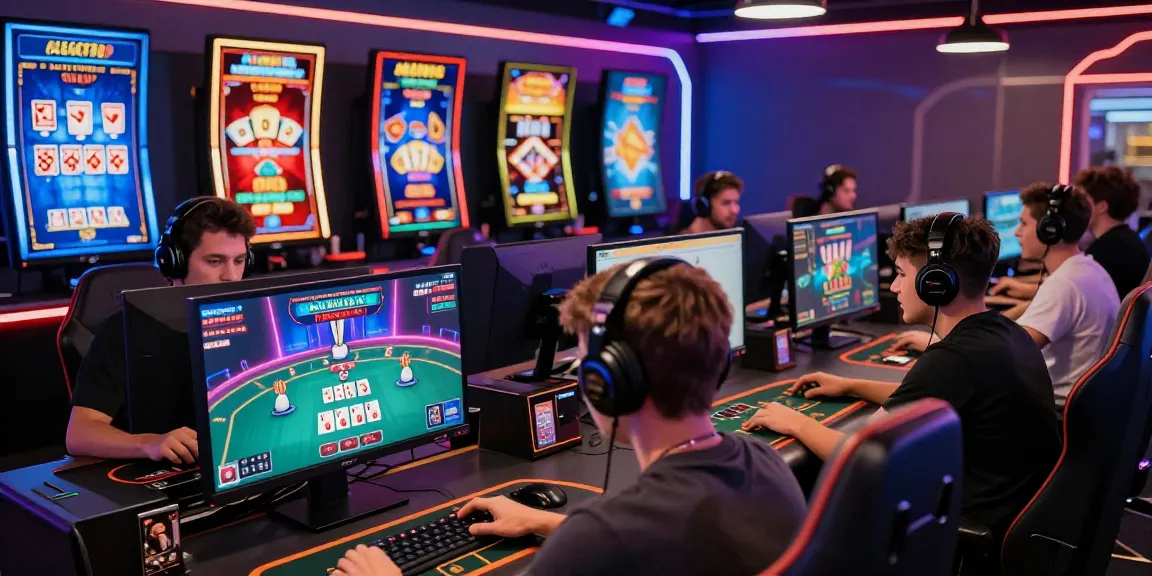Players fully immersed in 68gamebai, enjoying card games and live dealer action on their screens.