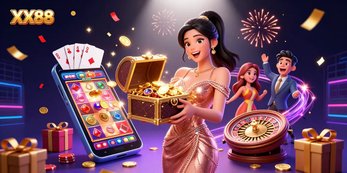 Experience thrilling moments in XX88 with a breathtaking 3D casino scene bursting with excitement!