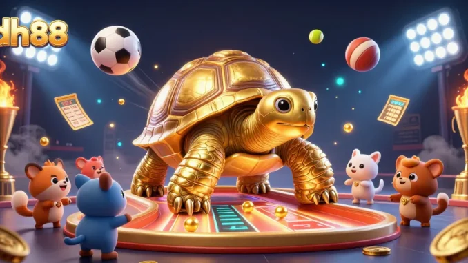 Experience dynamic gameplay at dh88 with a vibrant pinball element surrounded by animated sports balls and glowing effects.