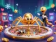 Place bets with FABET, in an enchanting casino themed 3D illustration featuring a spider and a croupier.