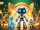 Experience thrilling wins at miso88 with dynamic 3D illustration featuring a cyberpunk robot and AI dragon.